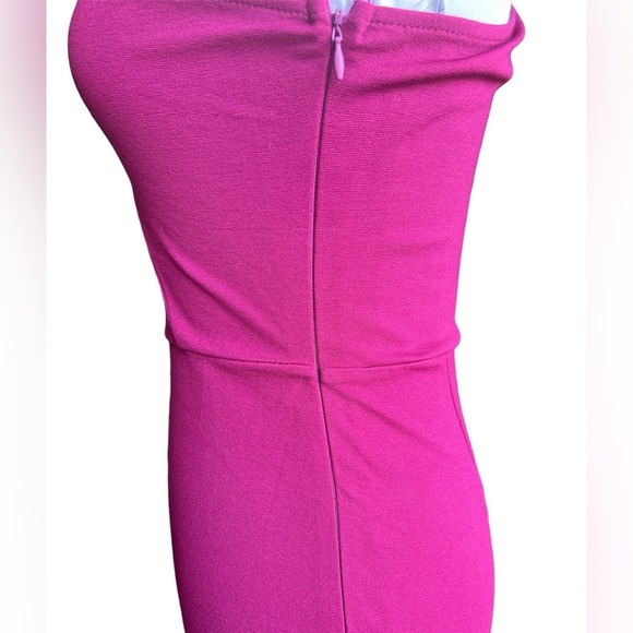 Lulus Down to Party Hot Pink One-Shoulder Cutout Bodycon Mini Dress Size S NWT - Picture 5 of 8